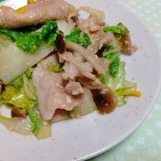 白菜と豚肉の味噌炒め